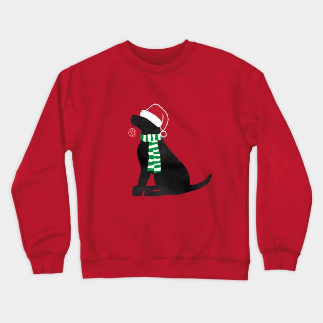 Christmas Black Lab Holiday Dog Crewneck Sweatshirt by EMR_Designs